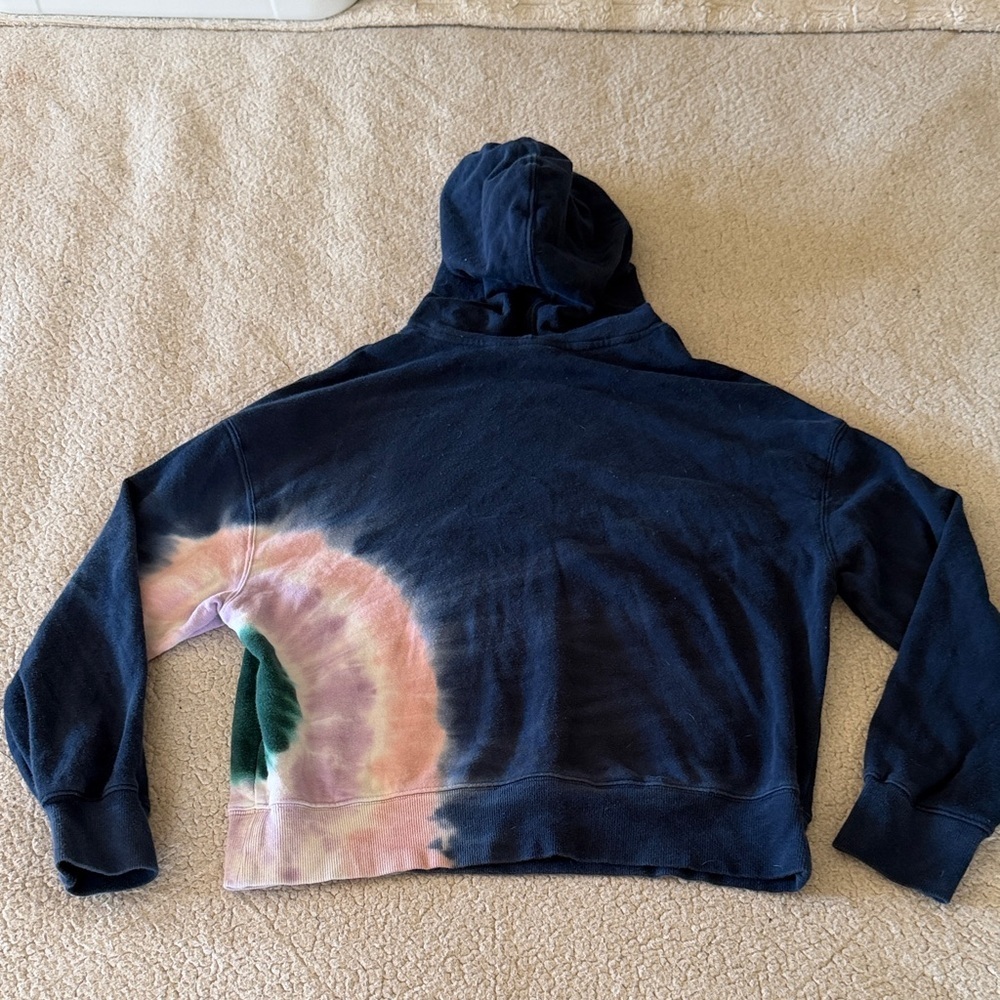 Wildfox Dark Blue Hoodie with Pink and Green Tie-Dye Small - Picture 8 of 8
